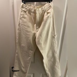 BRANDY MELVILLE beige high rise straight leg pants